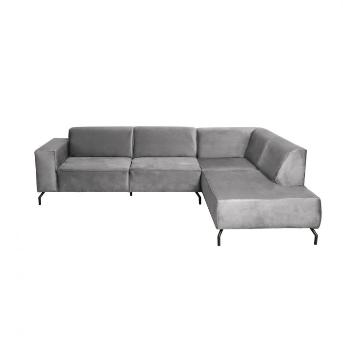 Coltar fix RICARDO M, cu arcuri, colt dreapta, gri deschis, 275x210x78 cm
