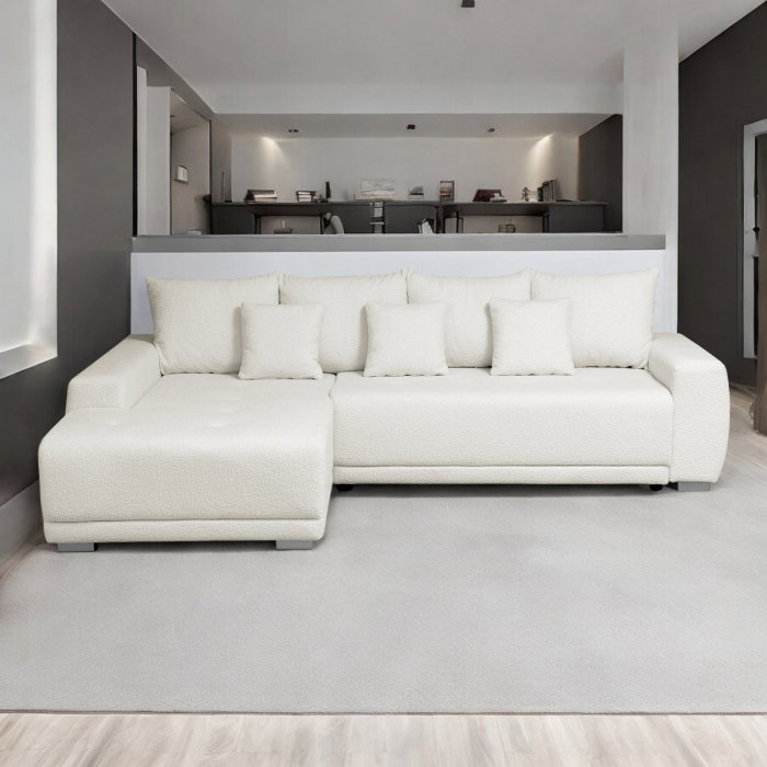 Coltar MARIBO L BUCLE extensibil, cu arcuri si lada depozitare, colt dreapta sau colt stanga, 282x205x92 cm [2]