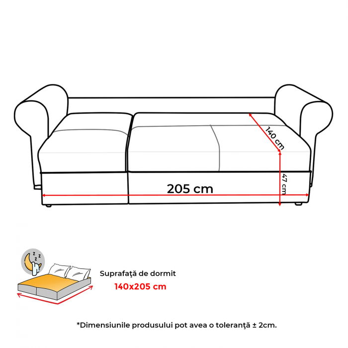 Coltar SEUL extensibil, cu arcuri si lada depozitare, colt interschimbabil, 255x150x95 cm - ExpoMob [10]