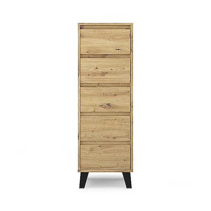 Comoda BORG, 5 sertare, stejar artisan, 40x38,8x120,4 cm