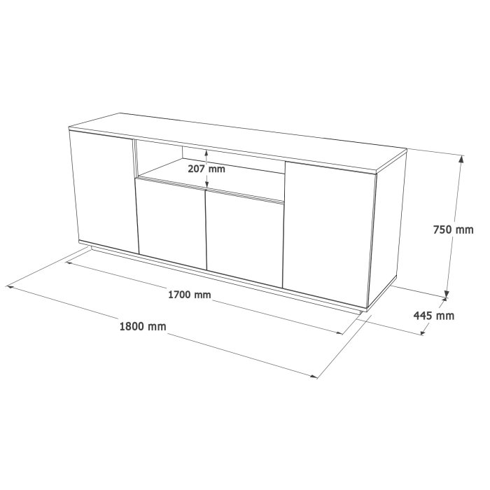Comoda FR15-AW, 180x44,5x75 cm [7]