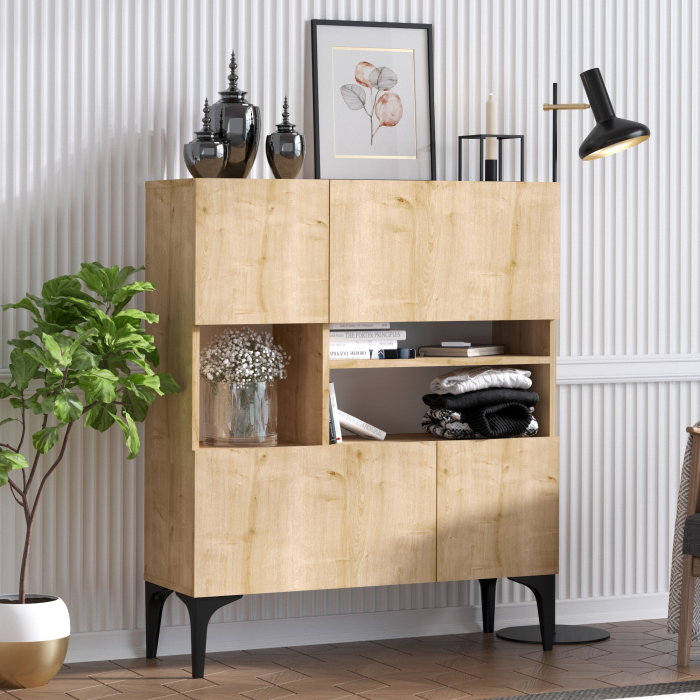 Comoda KRISTA, stejar safir, 100x35x125 cm [3]