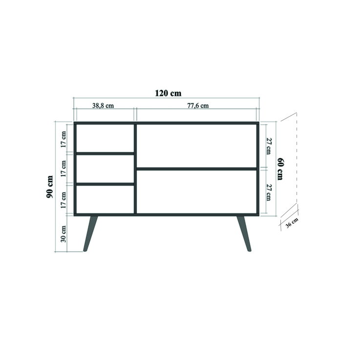 Comoda MEGA, 120x36x90 cm [8]