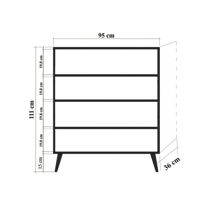 Comoda MULTILUX, 95x36x111 cm [6]