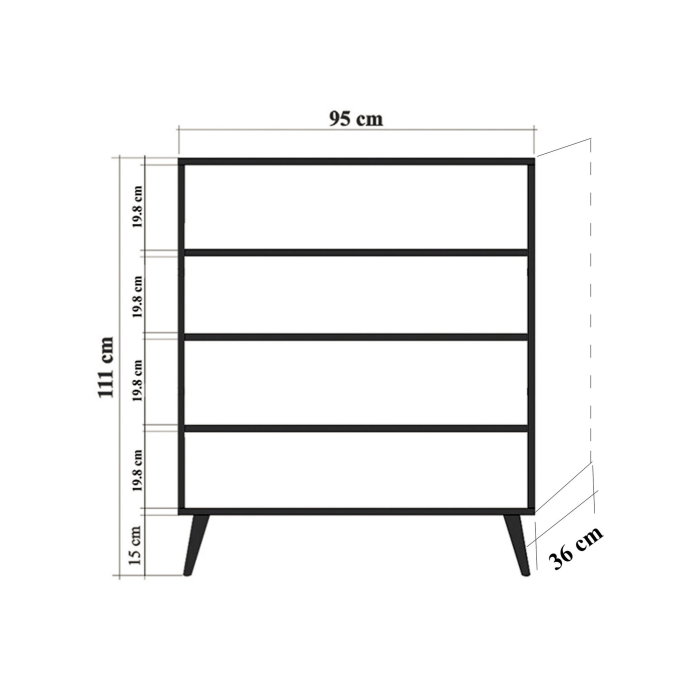 Comoda MULTILUX, 95x36x111 cm [8]