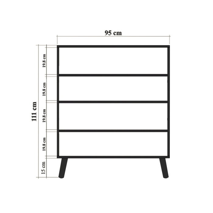 Comoda MULTILUX IRIS PALM POSY, 95x36x111 cm [9]