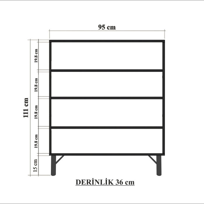 Comoda MULTILUX SIA, 95x36x111 cm [9]
