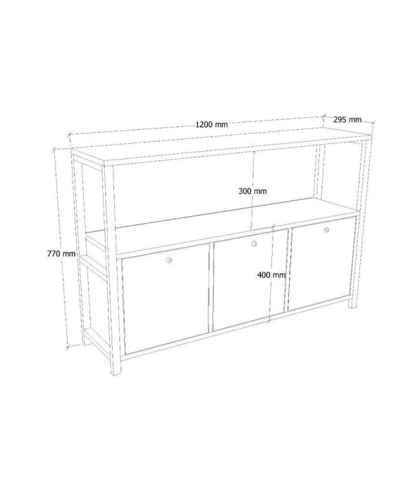 Comoda NERO V2, 120x30x75 cm [12]