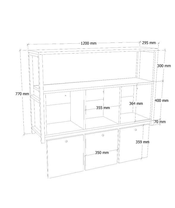 Comoda NERO V2, 120x30x75 cm [11]