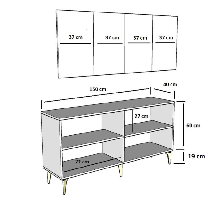 Comoda NORA, 150x40x79 cm [7]