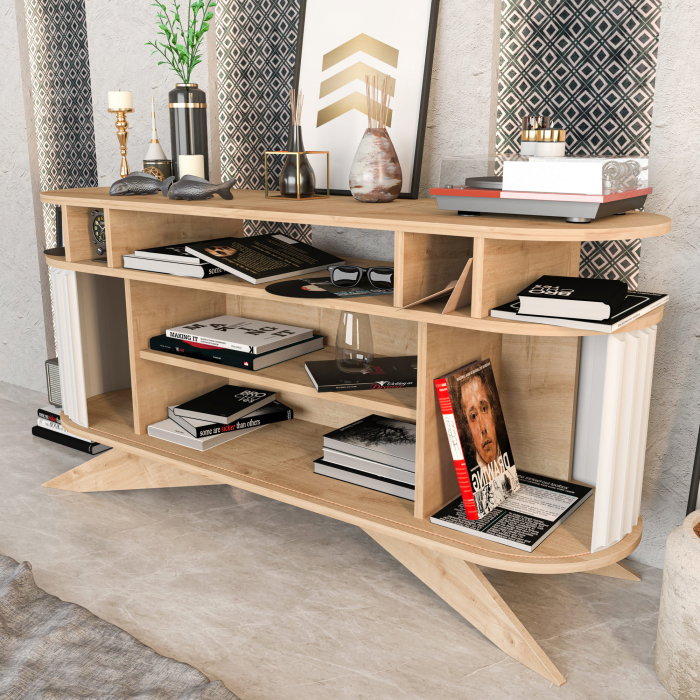 Comoda STOR, stejar, 150x43x75 cm [4]