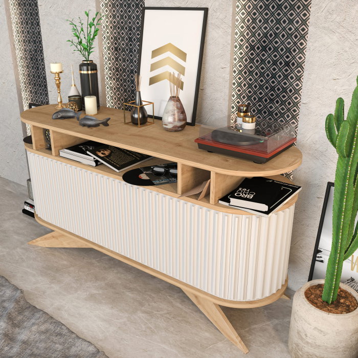 Comoda STOR, stejar, 150x43x75 cm [8]