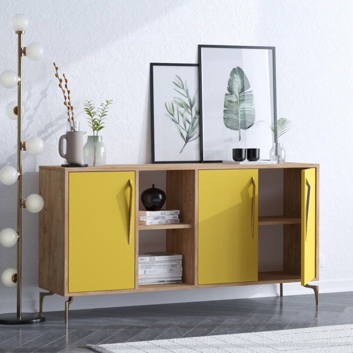 Comoda SUDER, stejar, 140x40x86 cm [3]