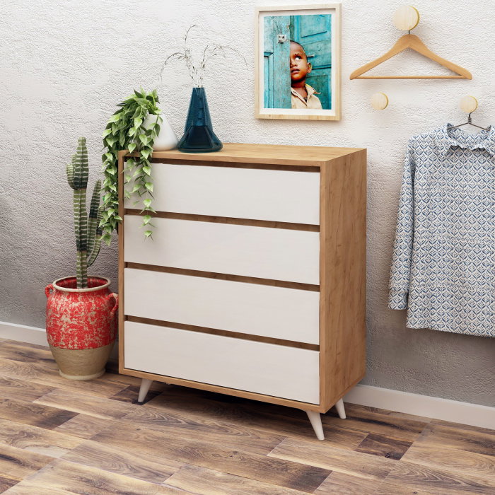 Comoda SUVERA, 4 sertare, 70x40x86 cm [3]