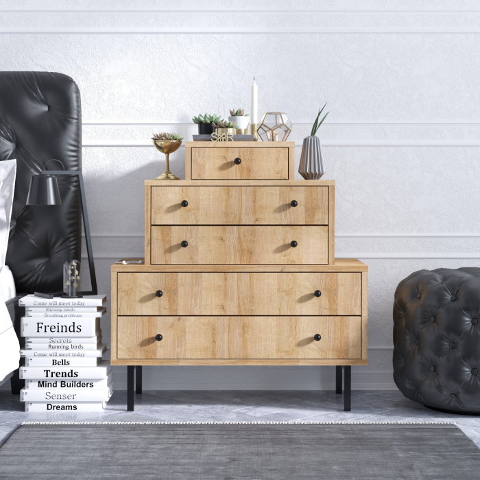 Comoda TATA, 5 sertare, 80x40x85 cm [2]