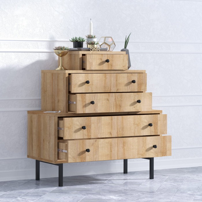 Comoda TATA, 5 sertare, 80x40x85 cm [3]
