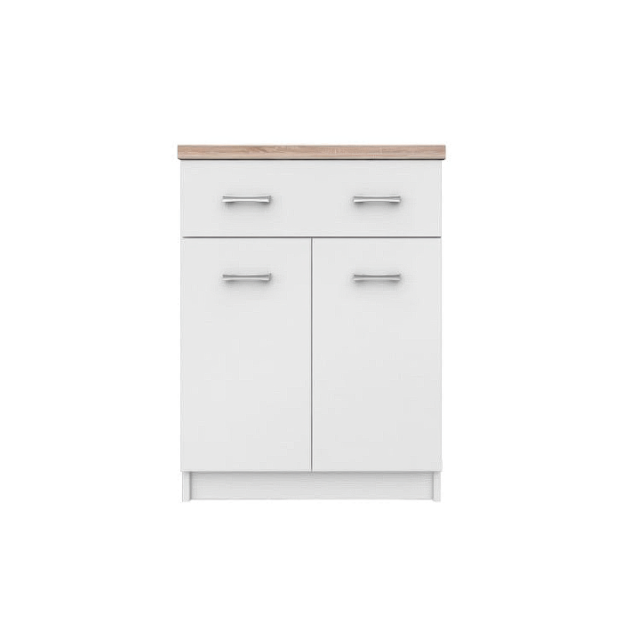 Comoda TOP MIX, 2 usi, 1 sertar, alb, 60x33x85 cm