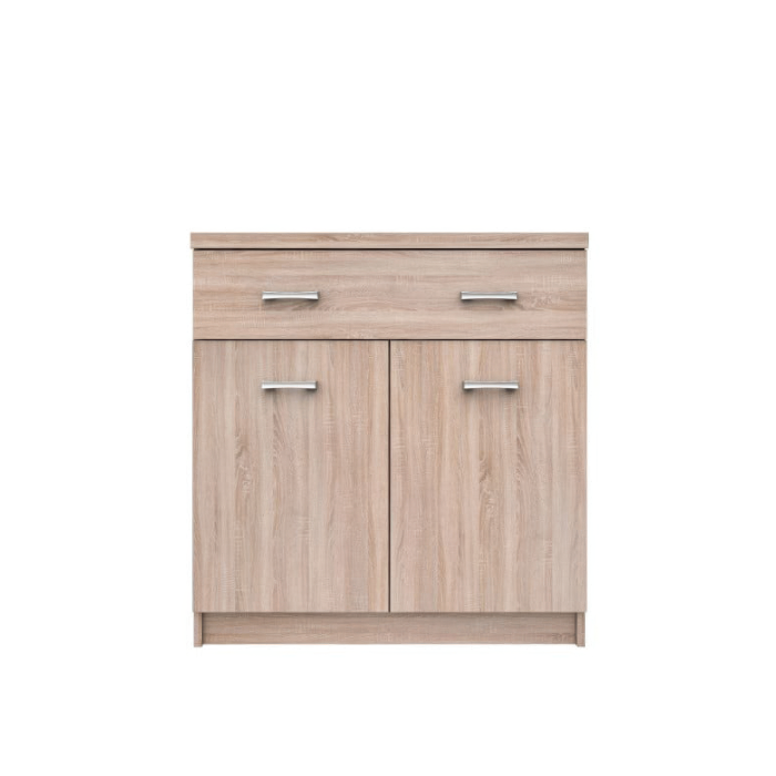 Comoda TOP MIX, 2 usi, 1 sertar, stejar sonoma, 80x33x85 cm