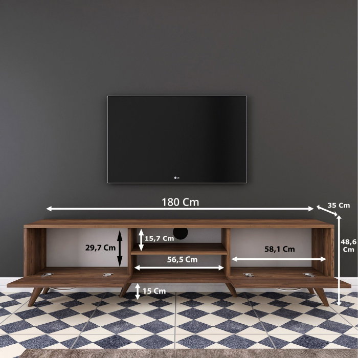 Comoda TV A9, 180x35x48,6 cm [11]