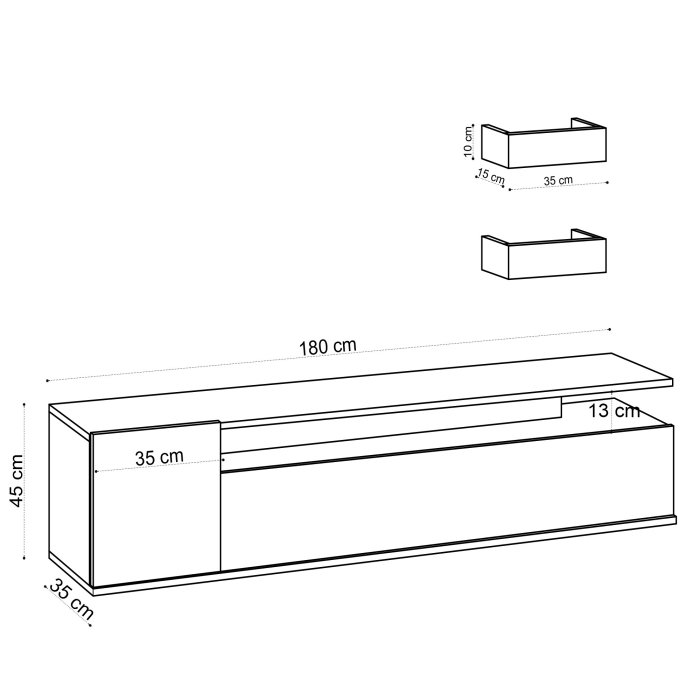 Comoda TV ALIKA, 180x35x45 cm [5]