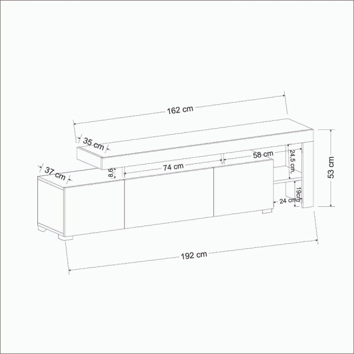Comoda TV BELIZ, 192x37x53 cm [11]