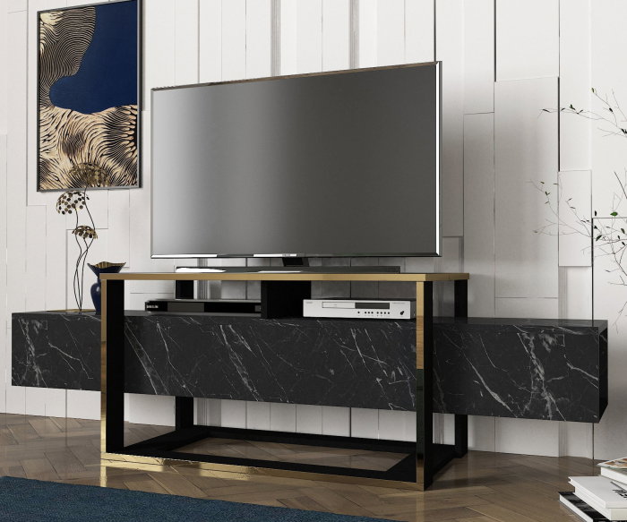Comoda TV BIANCO, 160x46,1x49,8 cm [2]