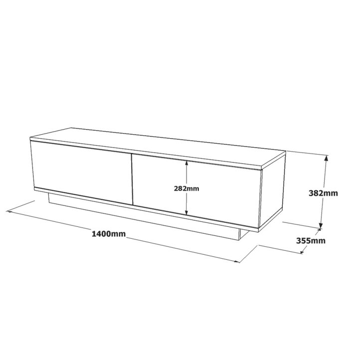 Comoda TV FN1-W, 140x35,5x38,2 cm [7]