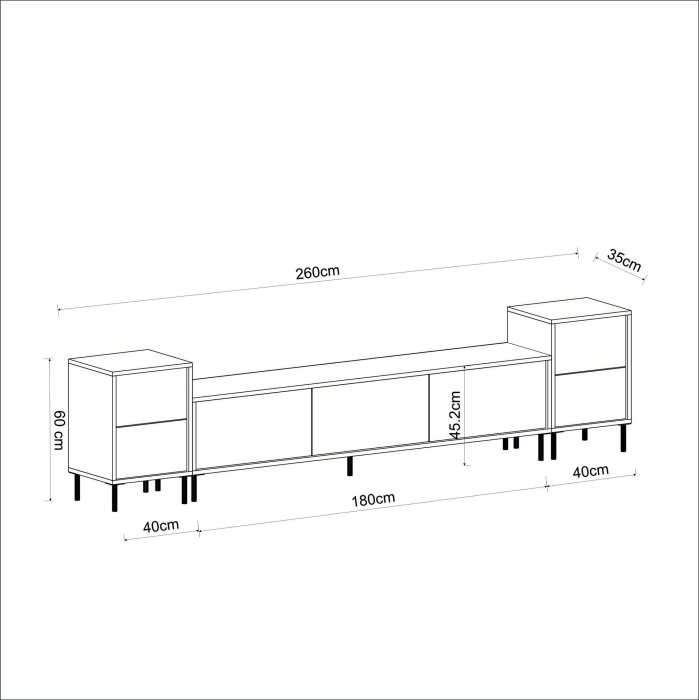 Comoda TV IMAJ, 180x35x45,2 cm [10]