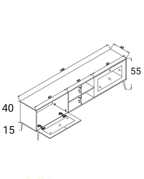 Comoda TV JUT, 180x41x55 cm [6]