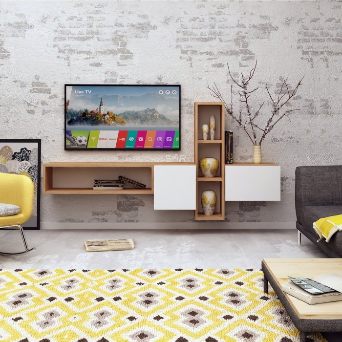 Comoda TV KUMKUAT, suspendata, 160x35x70 cm [3]
