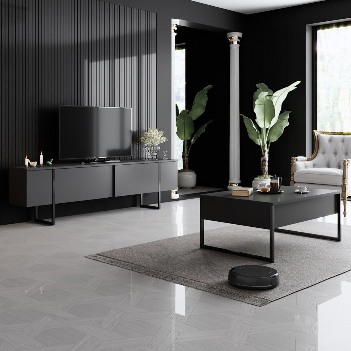 Comoda TV LUXE, 180x30x50 cm [3]