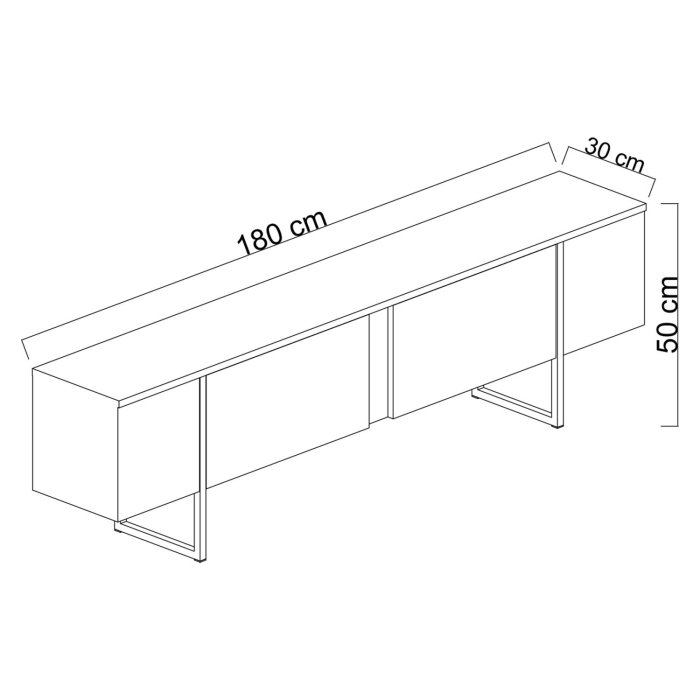 Comoda TV LUXE, 180x30x50 cm [7]