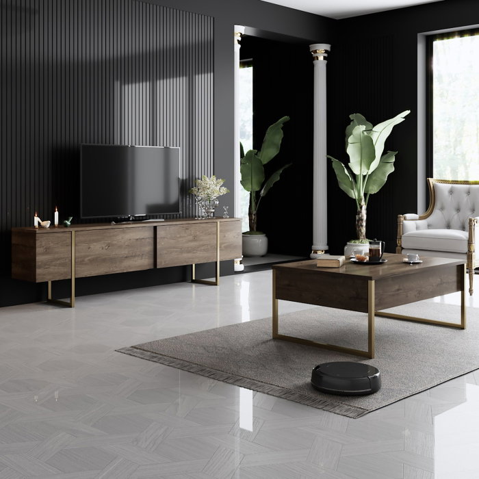 Comoda TV LUXE, 180x30x50 cm [3]