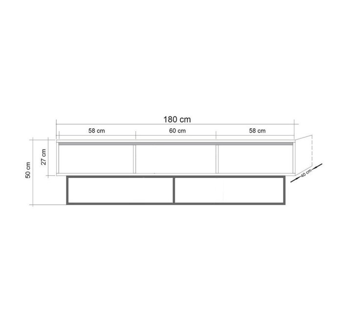Comoda TV MILO, 180x40x50 cm [7]