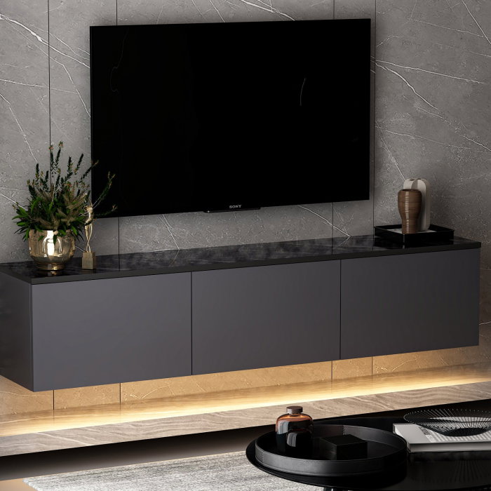 Comoda TV NEON, antracit, 160x32x35 cm [7]