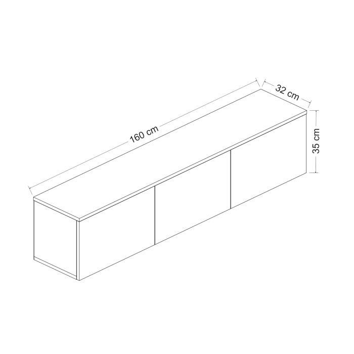 Comoda TV NEON, antracit, 160x32x35 cm [16]