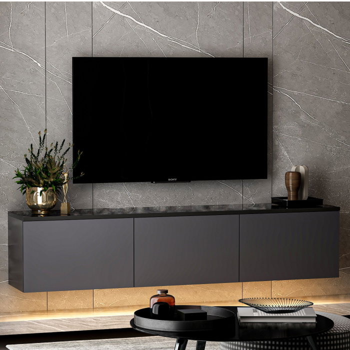 Comoda TV NEON, antracit, 160x32x35 cm [9]