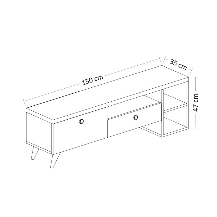 Comoda TV PARION, 150x35x47 cm [7]