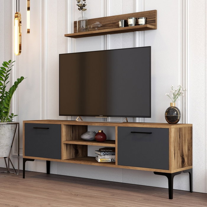 Comoda TV RIGA, cu raft suspendat,140x30x48 cm [3]