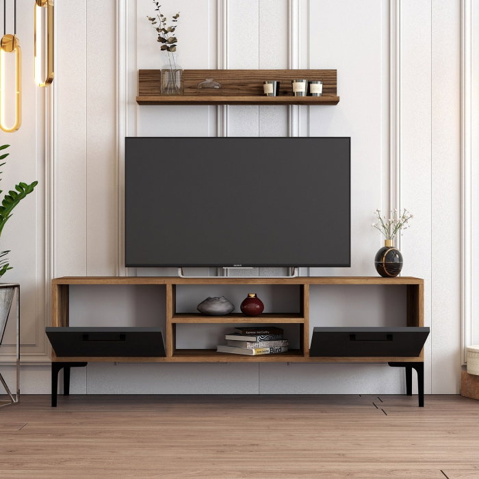Comoda TV RIGA, cu raft suspendat,140x30x48 cm [4]