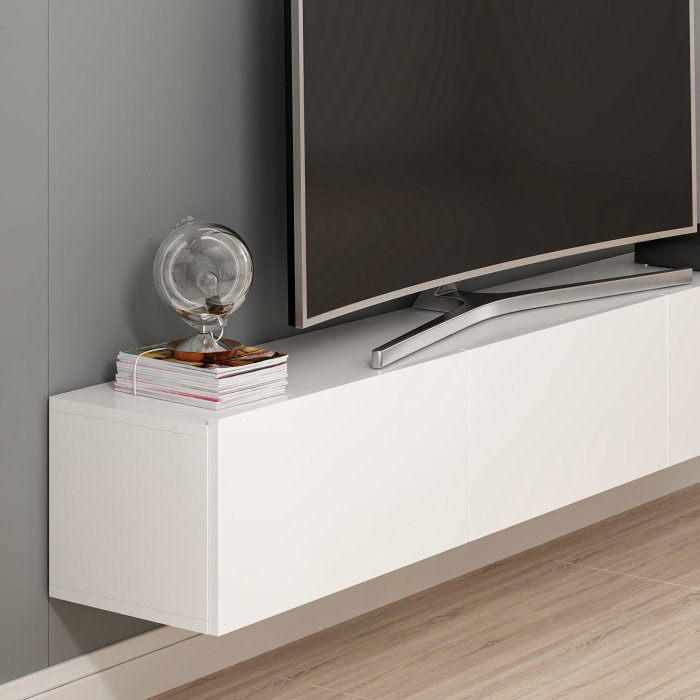 Comoda TV RIGEL, suspendata, 3 usi, 180x32x30 cm [5]