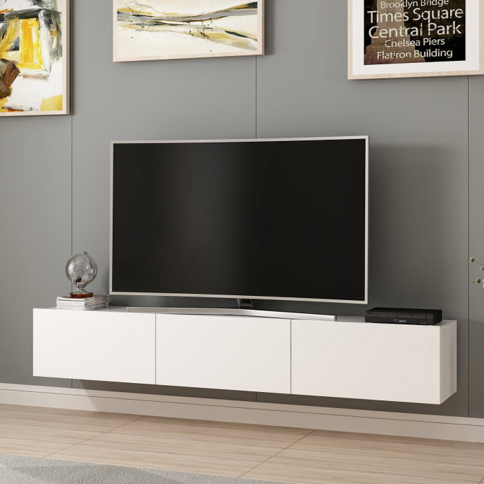 Comoda TV RIGEL, suspendata, 3 usi, 180x32x30 cm [4]