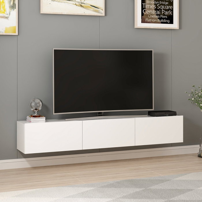 Comoda TV RIGEL, suspendata, 3 usi, 180x32x30 cm [3]
