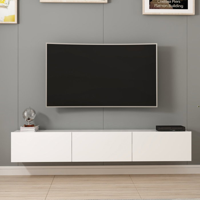 Comoda TV RIGEL, suspendata, 3 usi, 180x32x30 cm [6]