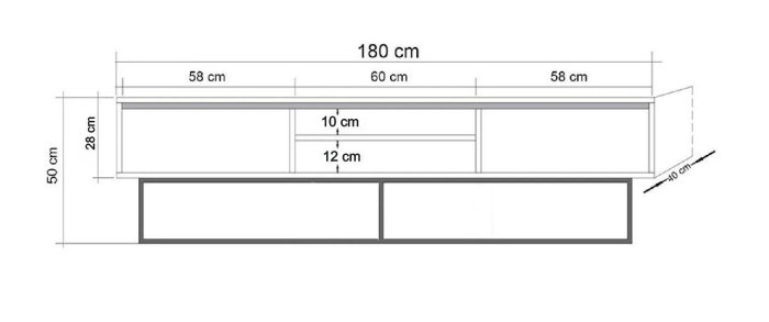 Comoda TV RODEZ, 180x40x50 cm [7]