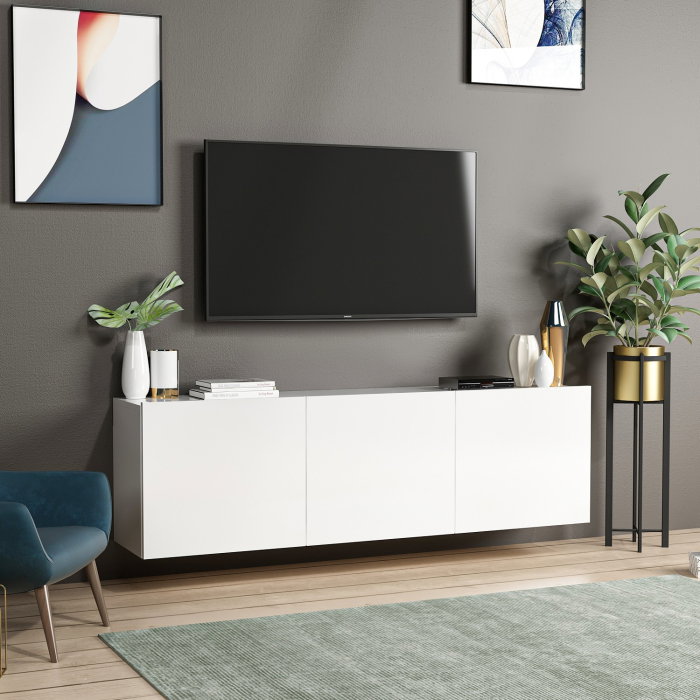 Comoda TV WHITE, 150x31x44 cm [4]