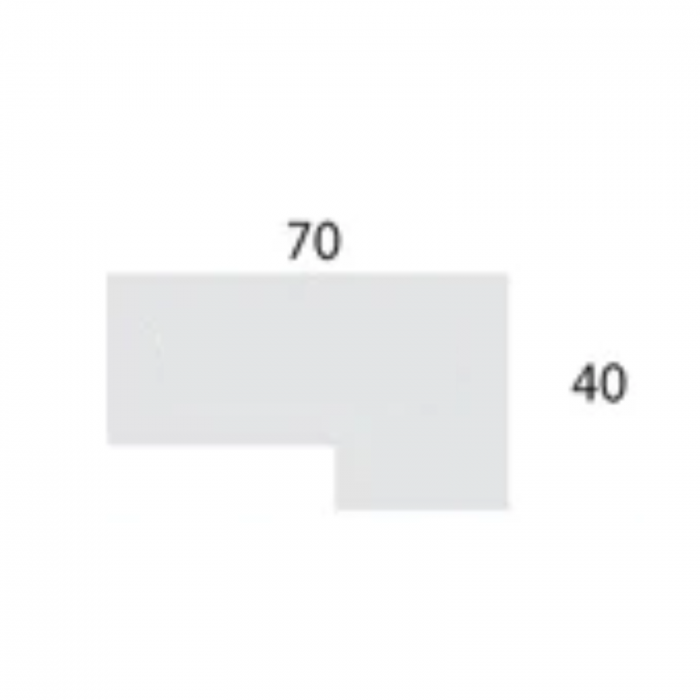 Corp superior de colt ECO-44G stanga, 1 usa, corp stejar sonoma, fronturi alb lucios + stejar sanremo, 70x40x72 cm - ExpoMob [3]