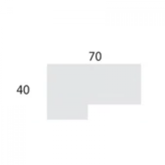 Corp superior de colt ECO-45G dreapta, 1 usa, corp stejar sonoma, fronturi alb lucios +stejar sanremo, 70x40x72 cm - ExpoMob [3]