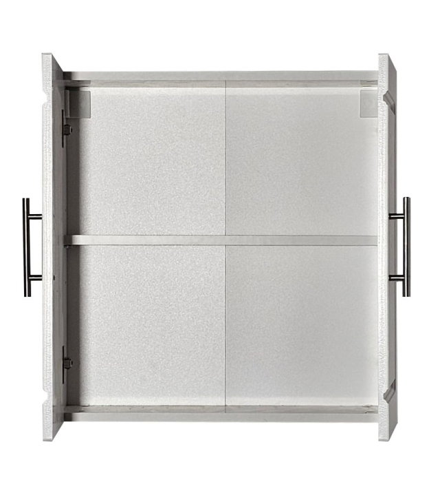 Dulap baie suspendat ANDRE, front MDF, 2 usi, alb, 60x17x60 cm [4]