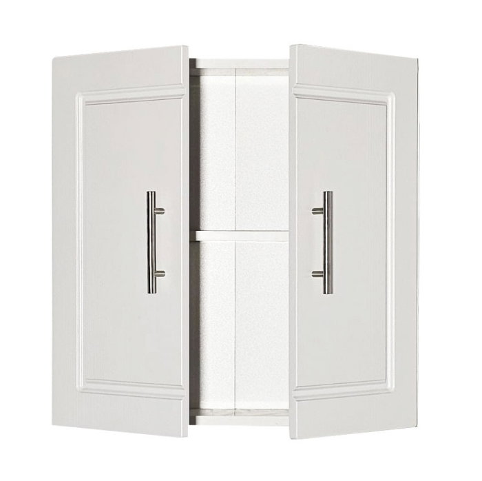 Dulap baie suspendat ANDRE, front MDF, 2 usi, alb, 60x17x60 cm [3]